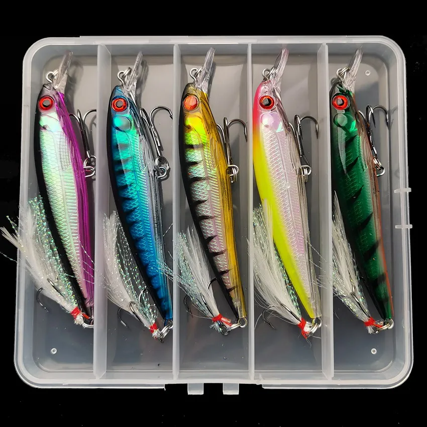 Fishing Hook Box - 5 pz/scatola Laser 3D Eyes Bionic